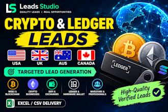 provide targeted crypto and ledger leads in USA UK australia canada