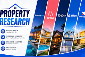 research properties from airbnb, vrbo, zillow, and more