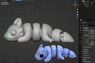 sculpt articulated 3d model flexi animal 3d printable fidget toy for 3d printing