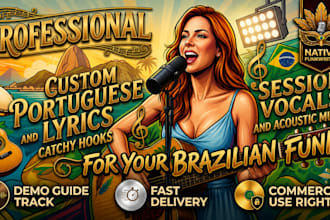 record professional session vocals and acoustic brazilian music for you