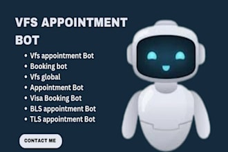 code booking appointment bot,vfs bot,booking bot,vfs appointment, booking bot