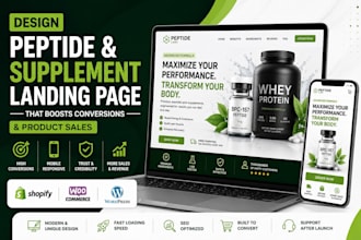 do peptide and supplement landing page that boosts conversions and product sales