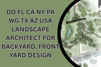 fl ca ny pa wg tx az USA landscape architect for backyard, front yard design