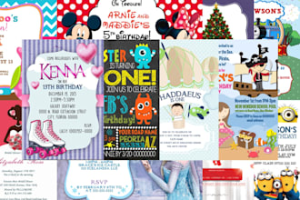 design birthday card or any other invitation card