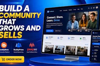 build social network website buddyboss community website with buddypress peepso