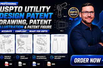 draw uspto utility design patent drawing patent illustration and patent figure