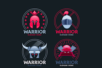 make an stunning guardian warrior logo