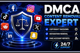 remove infringing, defaming, harassing, negative, copyright, leaked, dmca post