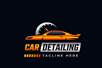 create a logo for car cleaning power washing automotive