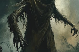 create professional horror creature illustrations