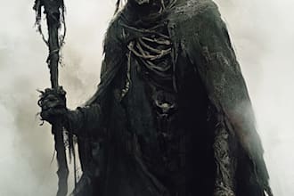 draw creepy horror concept art for games
