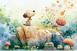 illustrate children story book illustration, children story, book illustration