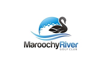 design glamorous river golf club logo