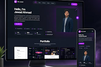 build a professional portfolio website using react js