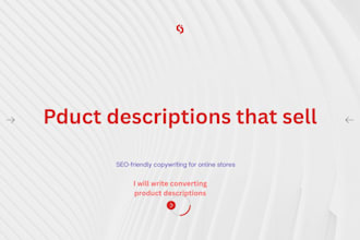 write converting product descriptions for amazon, shopify