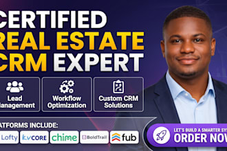 set up real estate crm lofty crm, kvcore, boldtrail, gohighlevel, follow up boss
