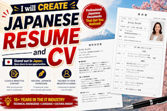 create professional japanese resume and CV