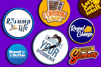 create cool sticker design pack