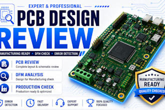 review pcb design, schematic and pcb layout for dfm and manufacturing ready pcb
