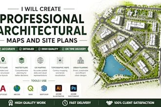 create professional architectural maps and site plans