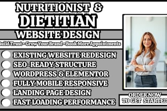 nutritionist website, dietitian website, wellness website, nutrition website