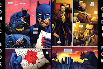 draw comic book illustration graphic novel manga webtoon superhero comic pages