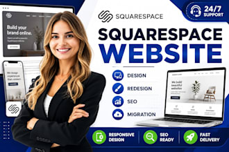 build website, squarespace design, redesign, SEO and website migration