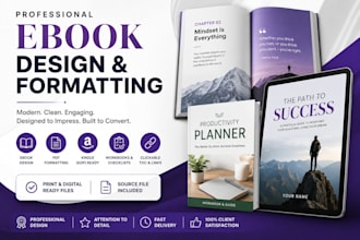design and format a professional ebook and kindle ebook