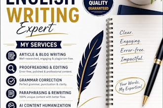 proofread and edit your english content