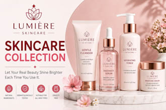 design luxury skincare product mockup