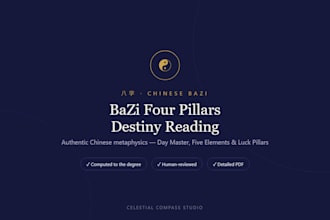 create a detailed bazi four pillars chinese astrology reading