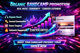 organically promote bandcamp song to highly curated music community