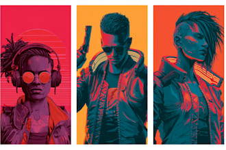 make a illustration of futuristic cyberpunk city digital art