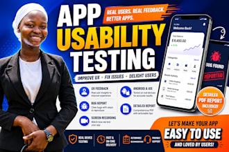 do app usability testing and provide UX feedback with bug report