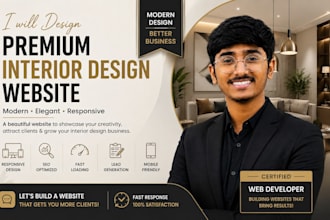 design a premium interior design, home decor, and architecture website