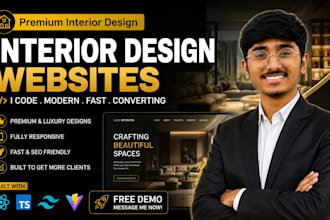 create a luxury interior website that gets clients