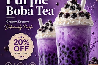 design modern food, and coffee shop promotional posters