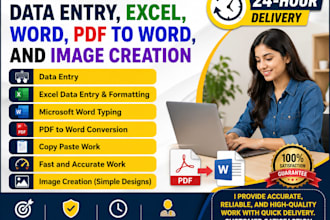 fast accurate data entry in excel, word, pdf to word, copy paste