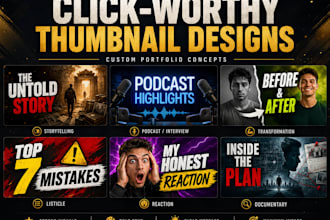 design click worthy youtube thumbnails for your channel