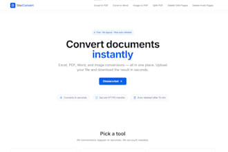 create a production ready PDF and excel converter