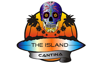 make clothing t shirt brand logo with the island cantina