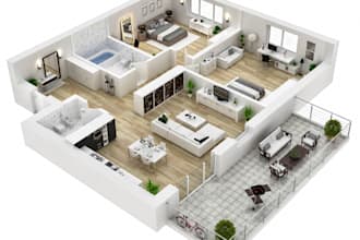 create realistic 3d floor plans for real estate