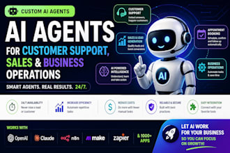 build custom ai agents for customer support, sales and business operations