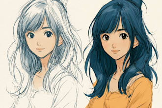 sketch you color anime sketch art