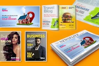 do magazine ad, newspaper ad design, half page ad, flyer