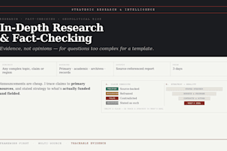 write research reports and fact check complex claims