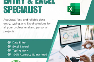 do professional data entry typing and microsoft excel tasks