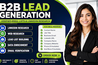 do b2b lead generation, email list, and data enrichment, prospect listing