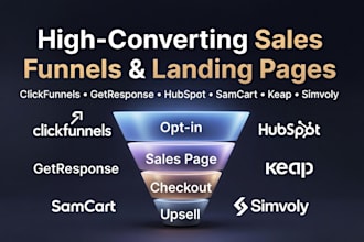 sales funnel landing page clickfunnels getresponse hubspot samcart keap simvoly