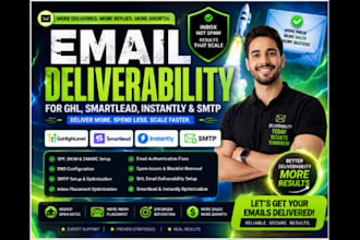 fix email deliverability for gohighlevel ghl smartlead instantly and SMTP